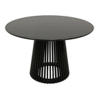 Τραπέζι Domonic mdf σε μαύρη απόχρωση Φ120x75εκ