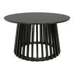 Τραπέζι σαλονιού Domonic mdf σε μαύρη απόχρωση Φ80x45εκ