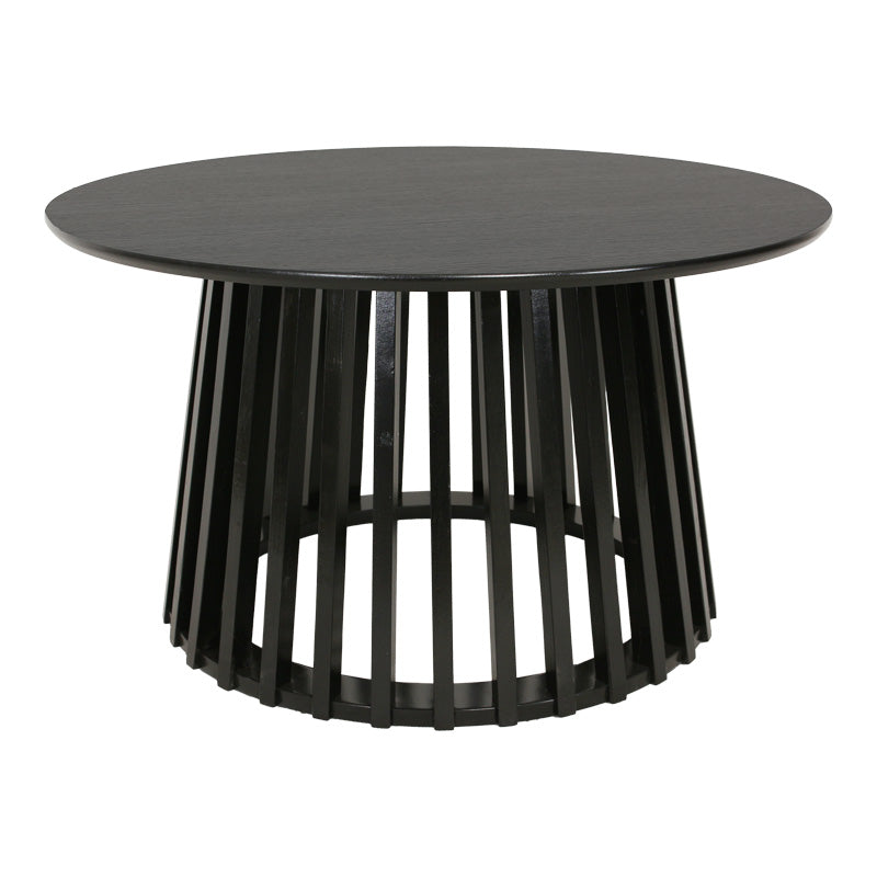 Τραπέζι σαλονιού Domonic mdf σε μαύρη απόχρωση Φ80x45εκ