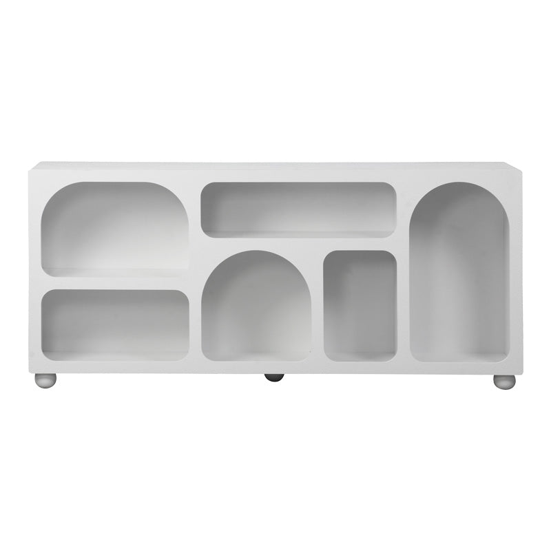 Μπουφές Emersi με ράφια mdf σε λευκή απόχρωση 164x34x76εκ