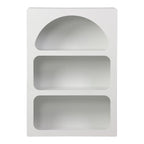 Βιβλιοθήκη-ραφιέρα Emersi mdf σε λευκή απόχρωση 70x35x100εκ