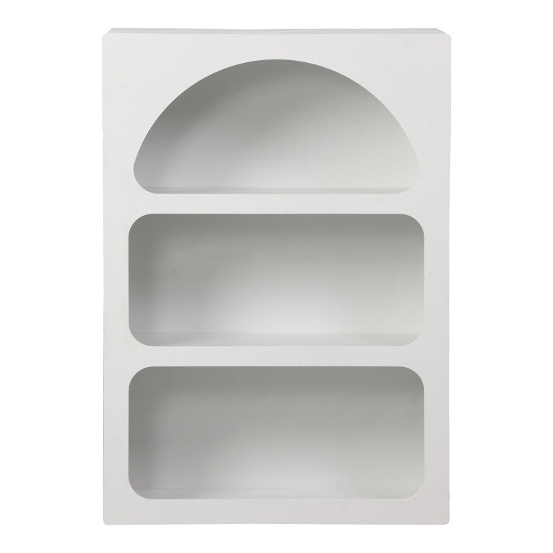 Βιβλιοθήκη-ραφιέρα Emersi mdf σε λευκή απόχρωση 70x35x100εκ