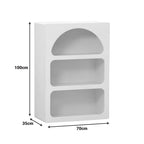 Βιβλιοθήκη-ραφιέρα Emersi mdf σε λευκή απόχρωση 70x35x100εκ