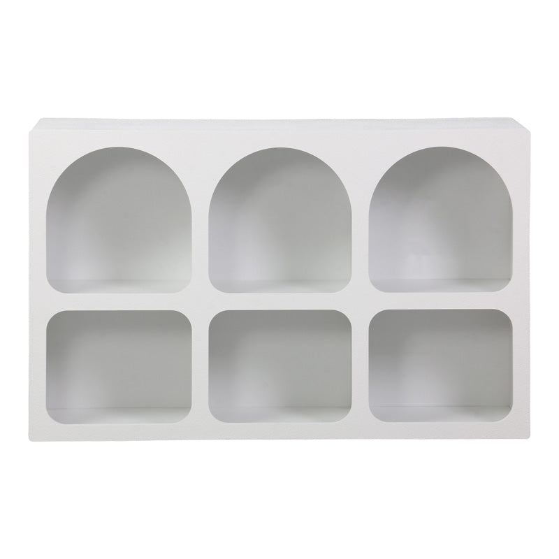 Μπουφές Emersi με ράφια mdf σε λευκή απόχρωση 120x35x76εκ