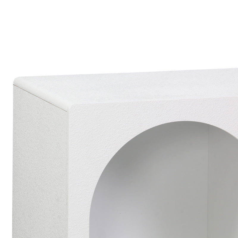 Μπουφές Emersi με ράφια mdf σε λευκή απόχρωση 120x35x76εκ