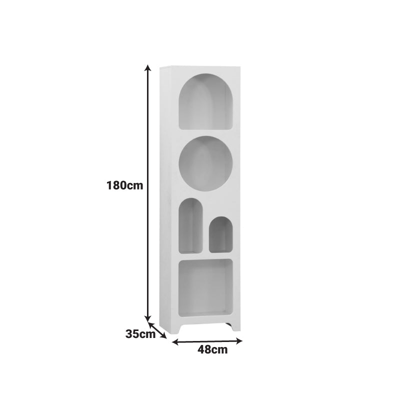 Βιβλιοθήκη Emersi mdf σε λευκή απόχρωση 48x35x180εκ
