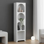Βιβλιοθήκη Emersi mdf σε λευκή απόχρωση 48x35x180εκ