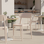 Καρέκλα Amvroan στοιβαζόμενη με UV protection cappuccino pp 51x49x79.5εκ