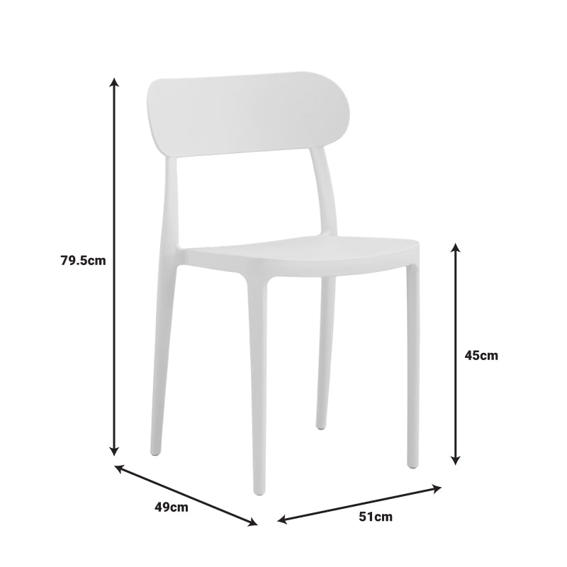 Καρέκλα Amvroan στοιβαζόμενη με UV protection cappuccino pp 51x49x79.5εκ