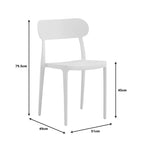 Καρέκλα Amvroan στοιβαζόμενη με UV protection cappuccino pp 51x49x79.5εκ
