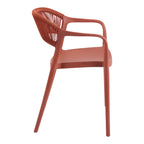 Πολυθρόνα Ankara στοιβαζόμενη pp-pe rattan σε terracotta απόχρωση 54x55.5x77εκ