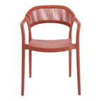 Πολυθρόνα Ankara στοιβαζόμενη pp-pe rattan σε terracotta απόχρωση 54x55.5x77εκ