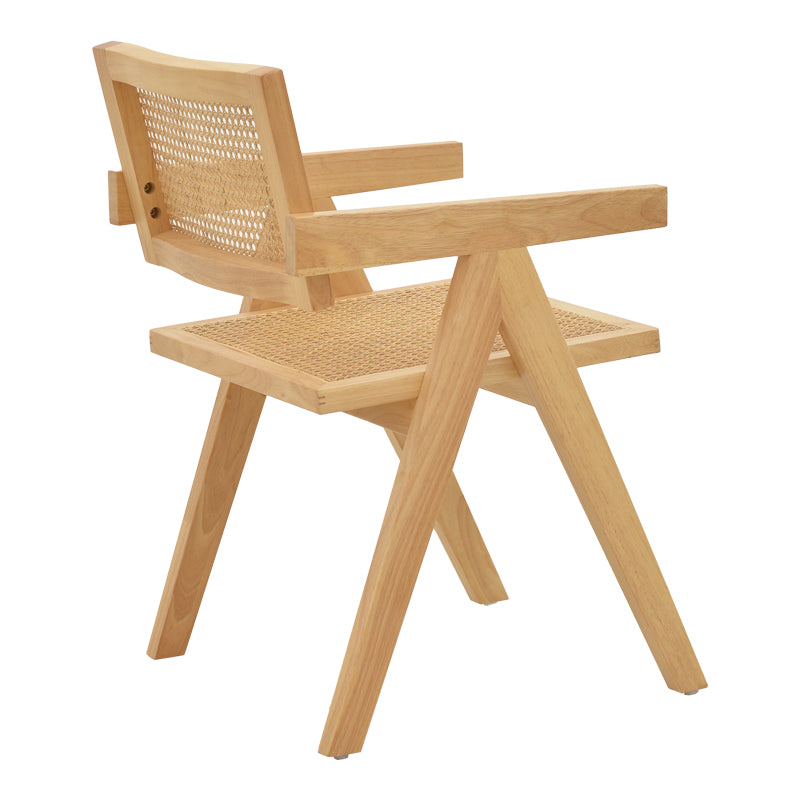 Πολυθρόνα Winslow φυσικό rubberwood 52x59x79εκ