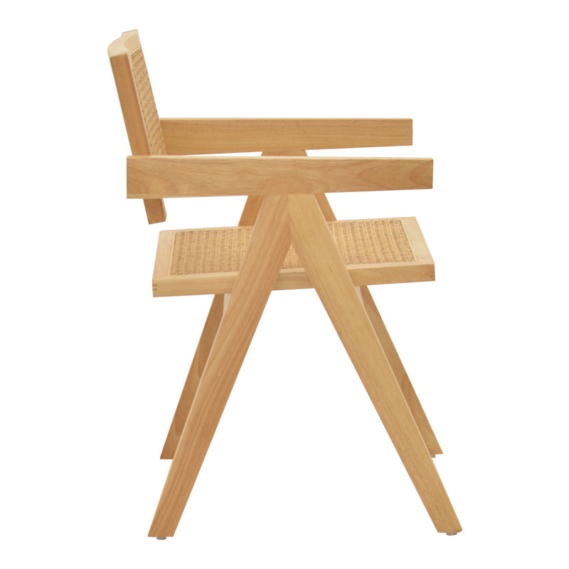 Πολυθρόνα Winslow φυσικό rubberwood 52x59x79εκ