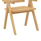 Πολυθρόνα Winslow φυσικό rubberwood 52x59x79εκ