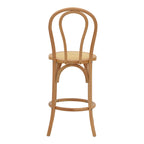 Σκαμπό μπαρ Thonet φυσικό ξύλο οξιάς-έδρα φυσικό rattan 41x50x105εκ