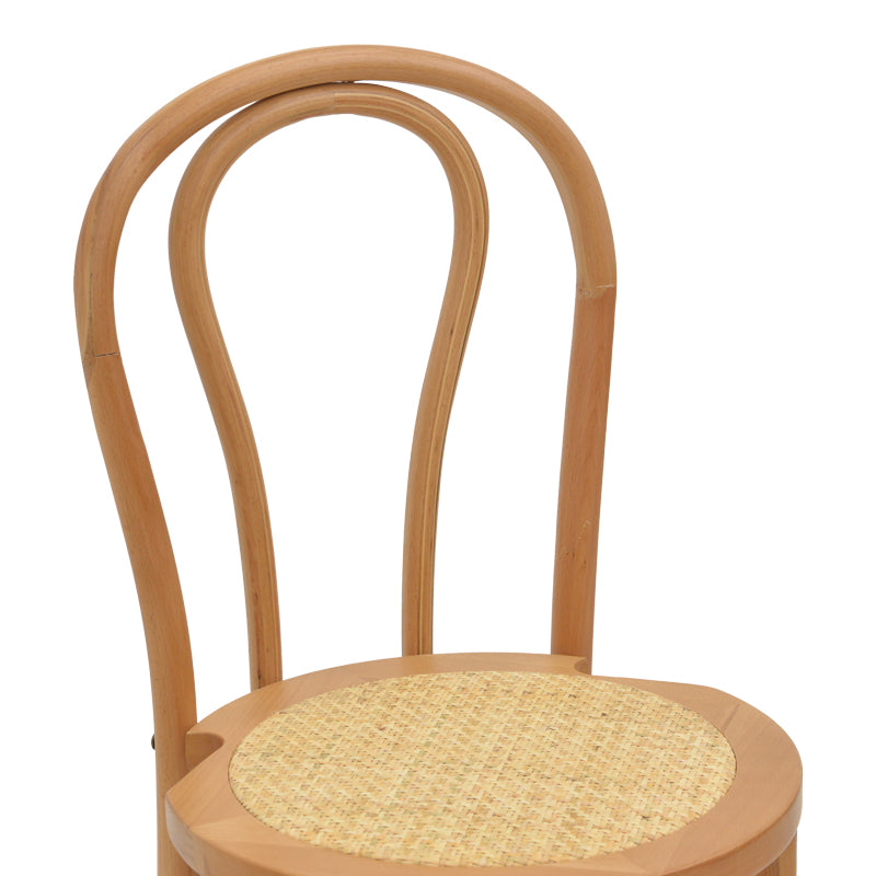 Σκαμπό μπαρ Thonet φυσικό ξύλο οξιάς-έδρα φυσικό rattan 41x50x105εκ