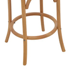 Σκαμπό μπαρ Thonet φυσικό ξύλο οξιάς-έδρα φυσικό rattan 41x50x105εκ
