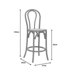 Σκαμπό μπαρ Thonet φυσικό ξύλο οξιάς-έδρα φυσικό rattan 41x50x105εκ