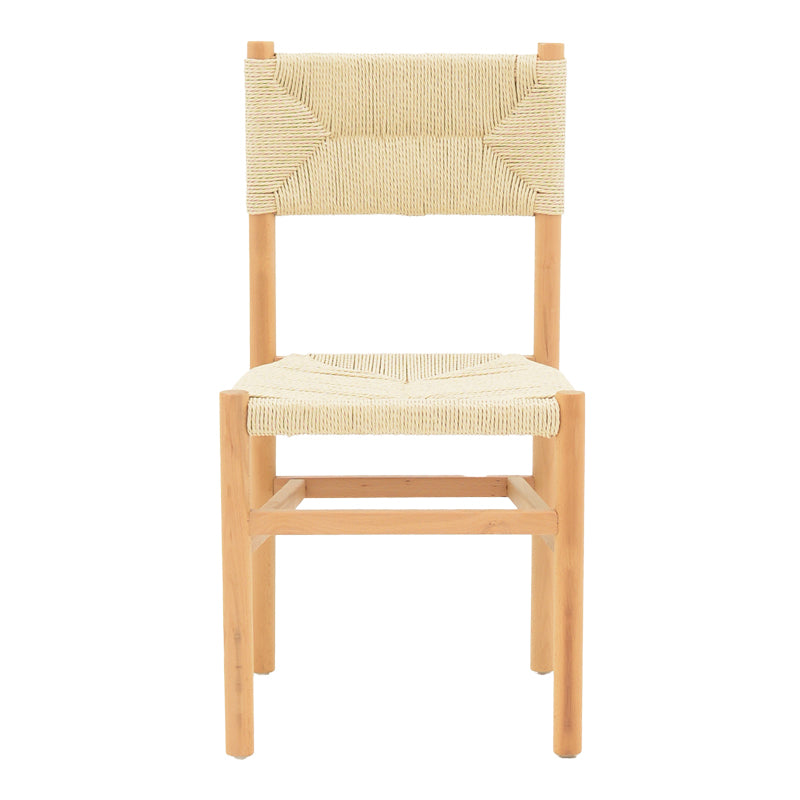 Καρέκλα Oarvine φυσικό rubberwood-φυσικό σχοινί 46x52x88εκ