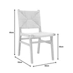 Καρέκλα Arten σχοινί-rubberwood σε φυσική απόχρωση 60x55x85εκ