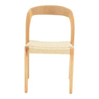 Καρέκλα Tavrine σχοινί-rubberwood σε φυσική απόχρωση 47x59x78εκ