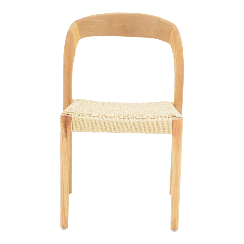 Καρέκλα Tavrine σχοινί-rubberwood σε φυσική απόχρωση 47x59x78εκ