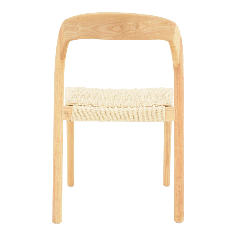 Καρέκλα Tavrine σχοινί-rubberwood σε φυσική απόχρωση 47x59x78εκ