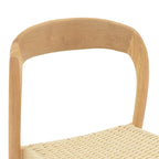 Καρέκλα Tavrine σχοινί-rubberwood σε φυσική απόχρωση 47x59x78εκ