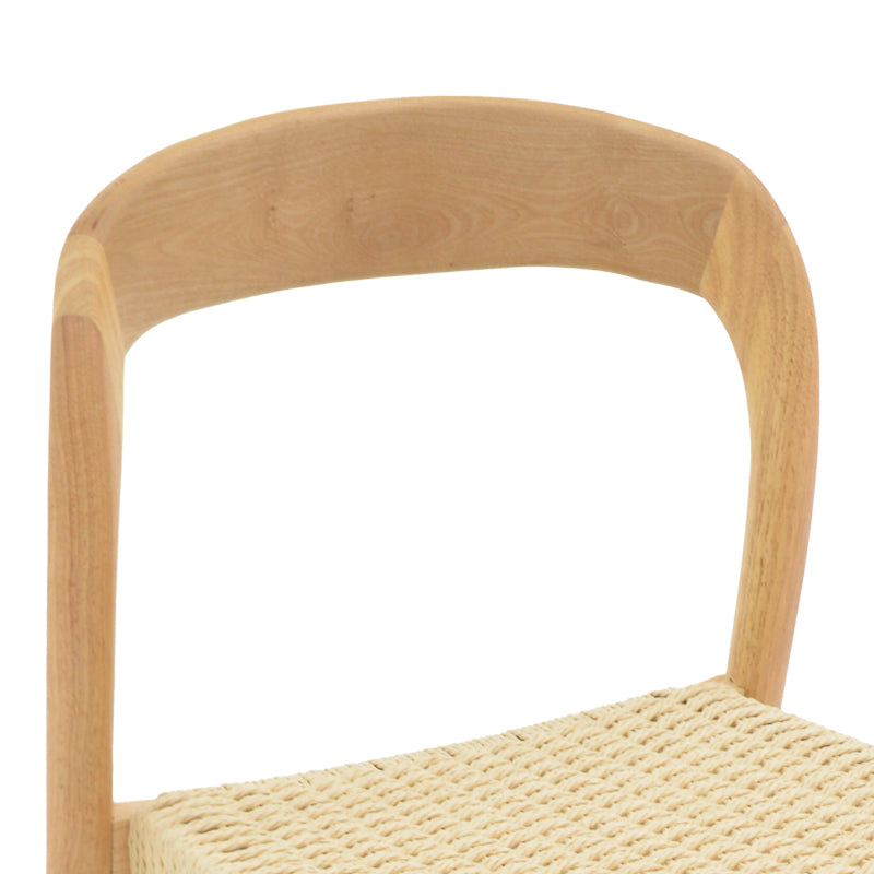 Καρέκλα Tavrine σχοινί-rubberwood σε φυσική απόχρωση 47x59x78εκ