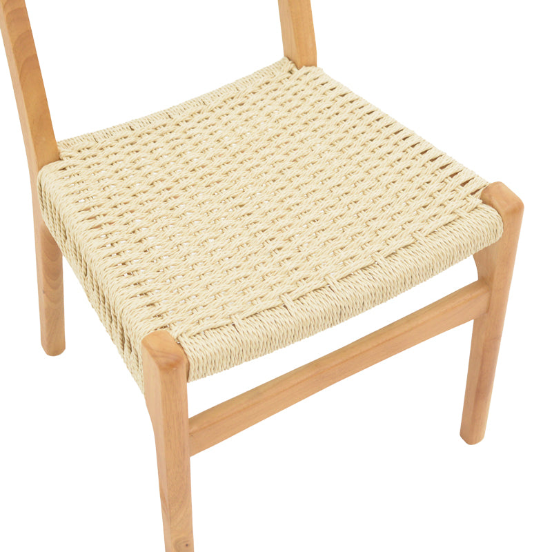 Καρέκλα Eaprine φυσικό σχοινί-rubberwood 49x53x77εκ