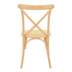 Καρέκλα Dylon στοιβαζόμενη ξύλο οξιάς-rattan άβαφη 48x52x89εκ