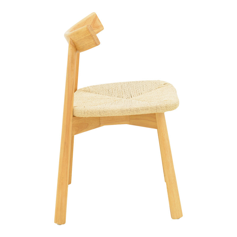 Καρέκλα Clareta rubberwood-σχοινί σε φυσική απόχρωση 53x55x79εκ