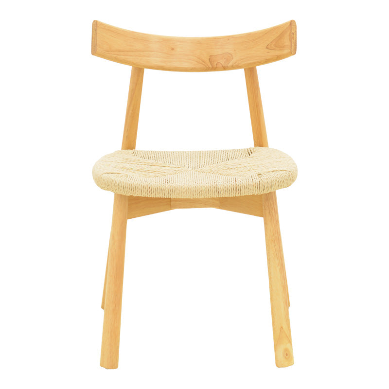 Καρέκλα Clareta rubberwood-σχοινί σε φυσική απόχρωση 53x55x79εκ