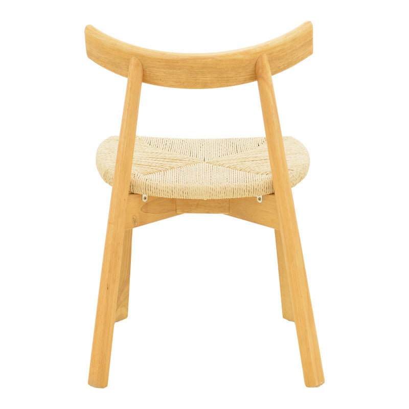 Καρέκλα Clareta rubberwood-σχοινί σε φυσική απόχρωση 53x55x79εκ