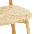 Καρέκλα Clareta rubberwood-σχοινί σε φυσική απόχρωση 53x55x79εκ