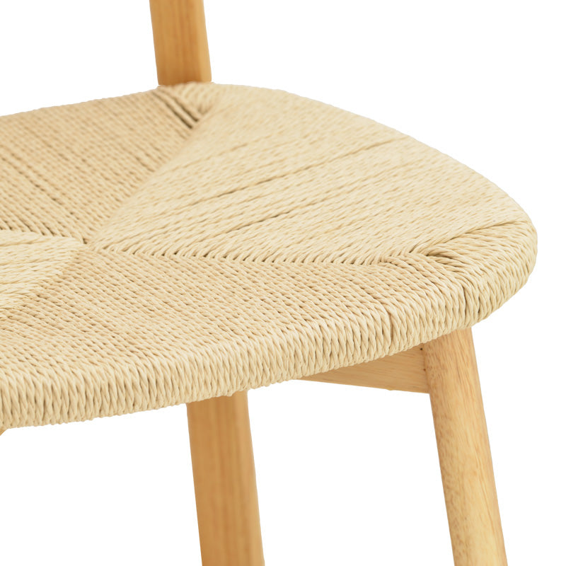 Καρέκλα Clareta rubberwood-σχοινί σε φυσική απόχρωση 53x55x79εκ