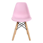 Καρέκλα Julita παιδική PP ροζ pp και ξύλο οξιάς σε φυσική απόχρωση 35x31x57.5εκ