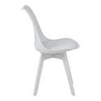 Καρέκλα Gaston I PP-PU σε λευκή απόχρωση 48.5x53.5x81.5εκ