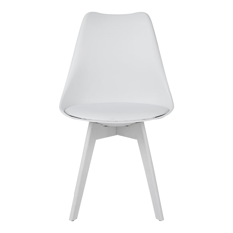 Καρέκλα Gaston I PP-PU σε λευκή απόχρωση 48.5x53.5x81.5εκ