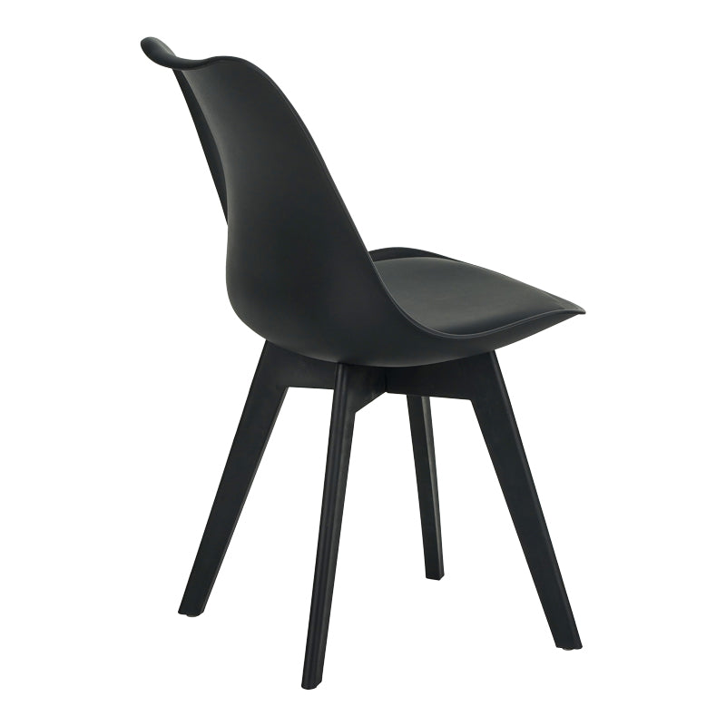 Καρέκλα Gaston I PP-PU σε μαύρη απόχρωση 48.5x53.5x81.5εκ
