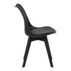 Καρέκλα Gaston I PP-PU σε μαύρη απόχρωση 48.5x53.5x81.5εκ