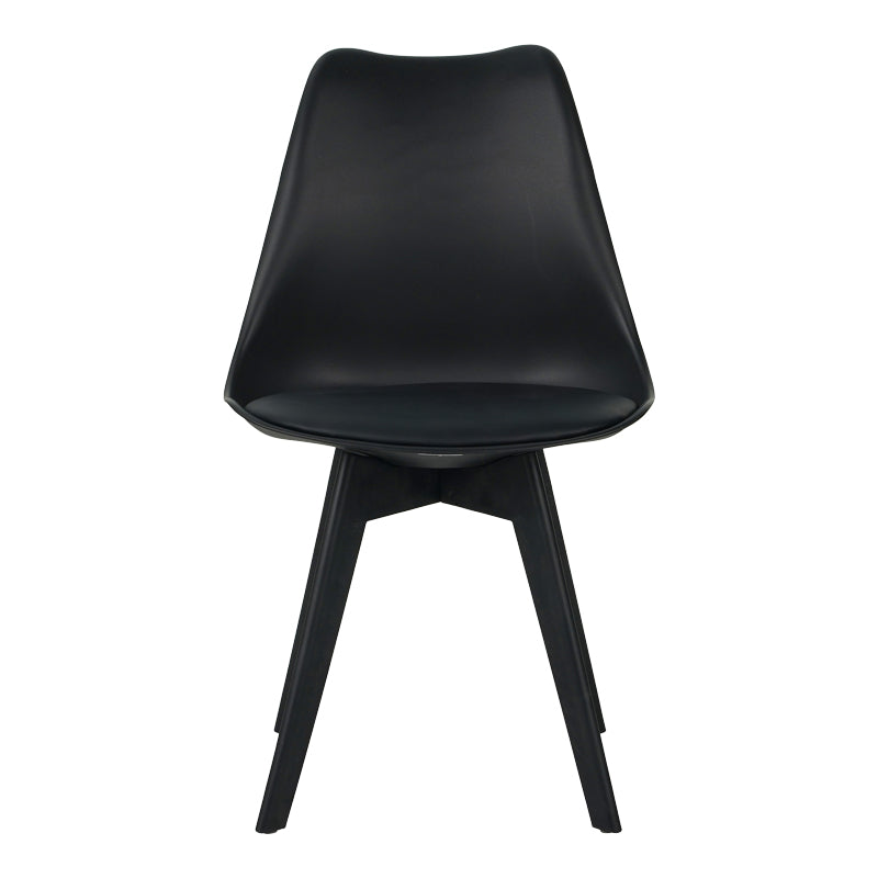 Καρέκλα Gaston I PP-PU σε μαύρη απόχρωση 48.5x53.5x81.5εκ