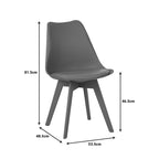 Καρέκλα Gaston I PP-PU σε μέντα απόχρωση 48.5x53.5x81.5εκ
