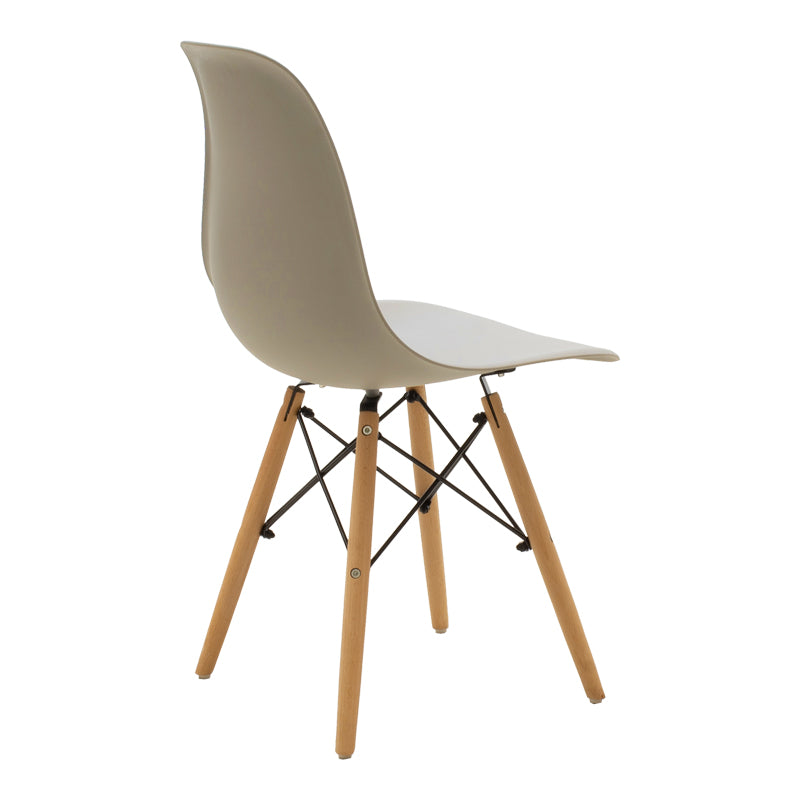 Καρέκλα Julita PP cappuccino με φυσικό πόδι 46x52x80εκ