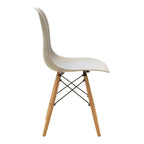 Καρέκλα Julita PP cappuccino με φυσικό πόδι 46x52x80εκ
