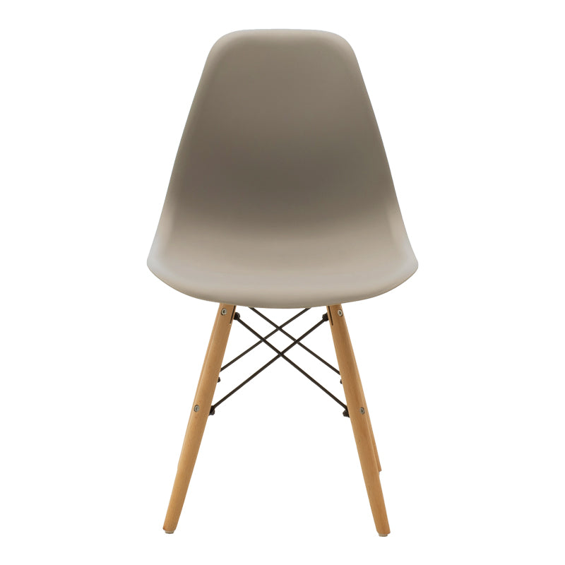 Καρέκλα Julita PP cappuccino με φυσικό πόδι 46x52x80εκ