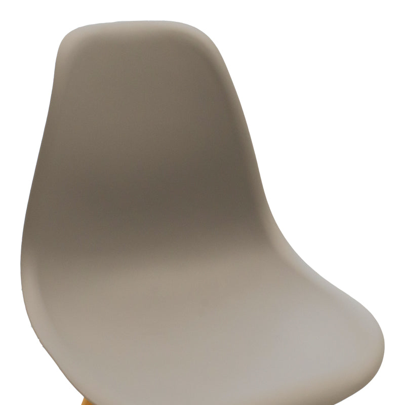 Καρέκλα Julita PP cappuccino με φυσικό πόδι 46x52x80εκ