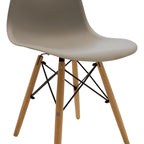 Καρέκλα Julita PP cappuccino με φυσικό πόδι 46x52x80εκ