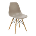Καρέκλα Julita PP cappuccino με φυσικό πόδι 46x52x80εκ
